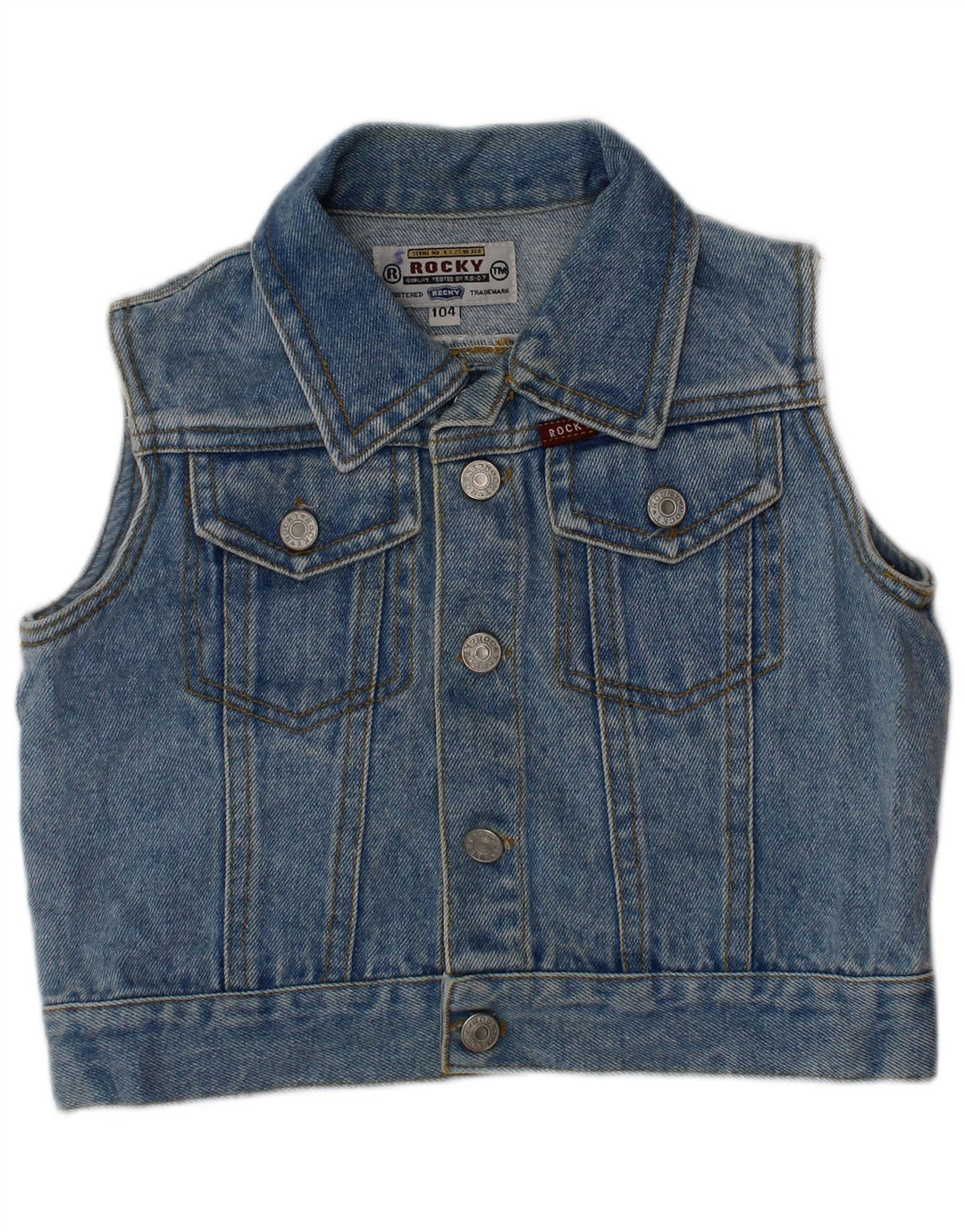 Gilet Băieți ROCKY Denim 3-4 Ani Bumbac Albastru
