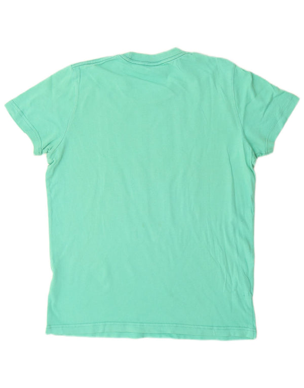 Tricou cu grafic Hawaii Hollister pentru bărbați Top mic din bumbac turcoaz