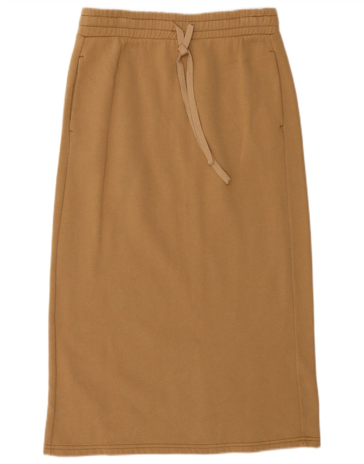 Fusta Midi Benetton pentru femei Medium W28 Bej Bumbac