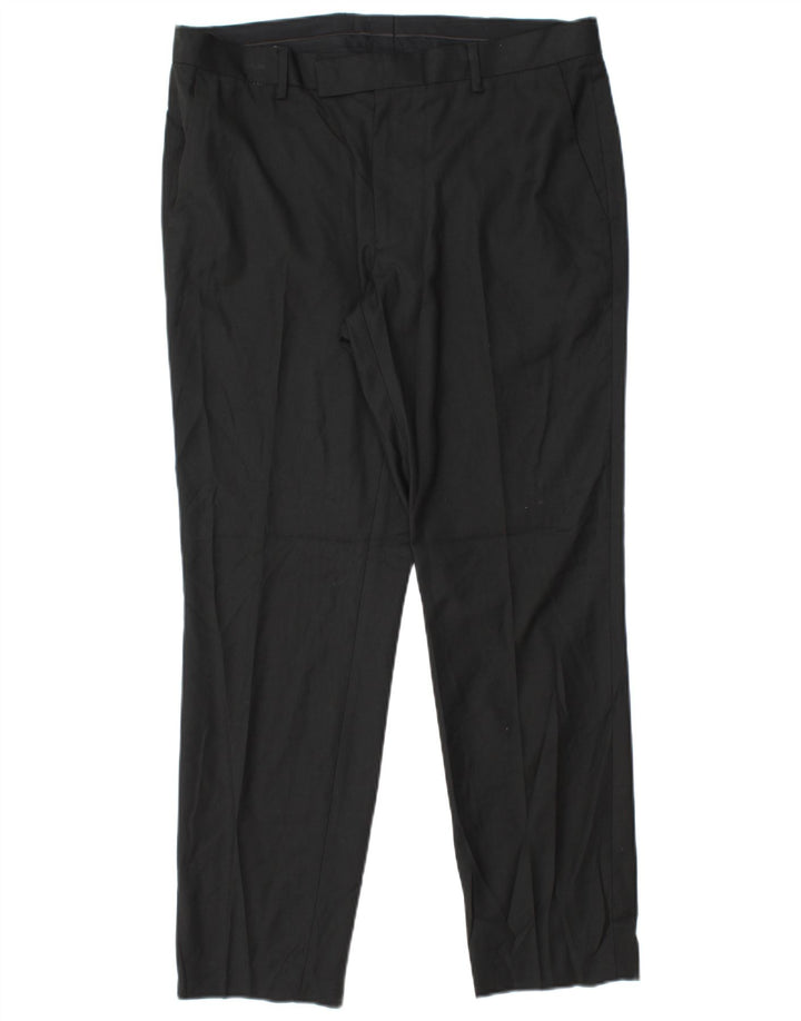 Marks & Spencer Pantaloni de costum slim pentru bărbați L34 L29 Poliester negru