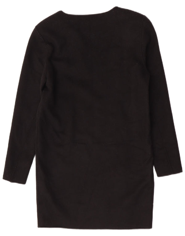 Massimo Dutti Rochie Jumper supradimensionată pentru femei cu mânecă lungă UK 6 XS Lână neagră