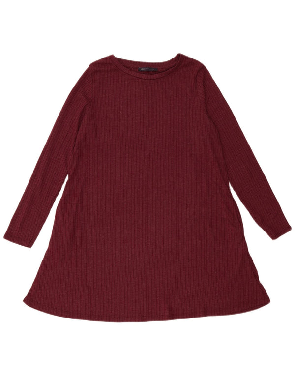 Rochie pulover cu mânecă lungă pentru femei Marks & Spencer UK 14 Burgundy mediu