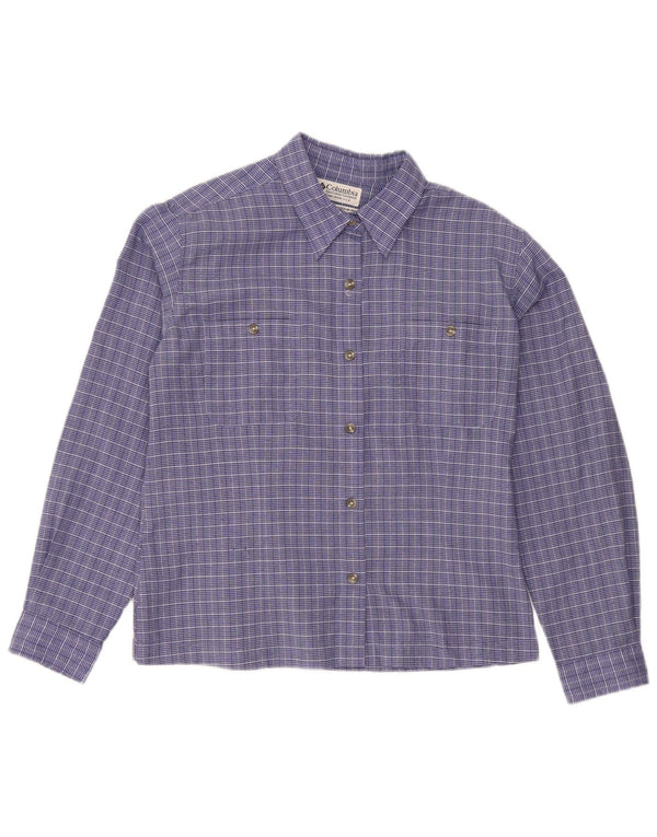 Cămașă Columbia pentru femei UK 14 Medium Blue Check Poliester