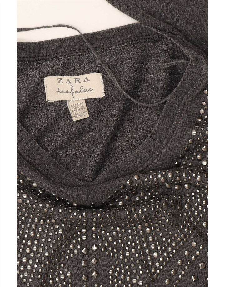 Pulover Trafaluc pentru femei Zara UK 14 Gri mediu