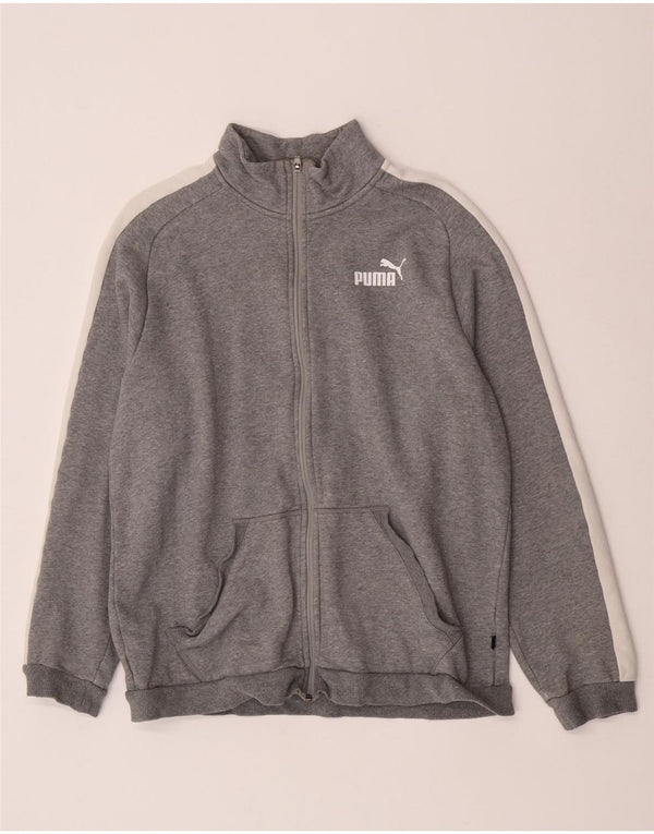 Jachetă de trening Puma pentru femei UK 16, mare, gri din bumbac color bloc