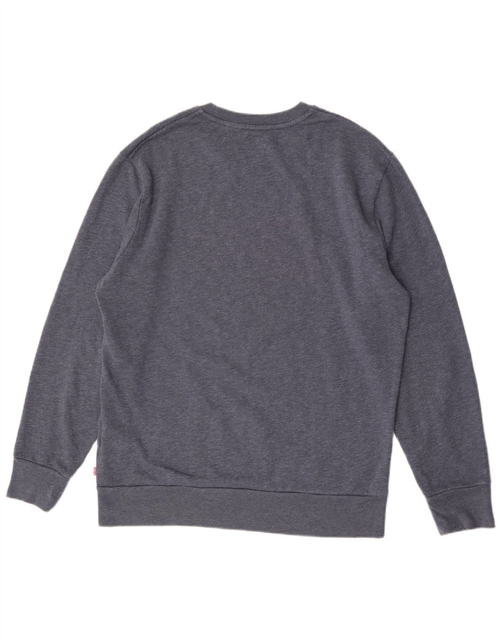 Pulover cu grafică Levi's pentru bărbați, XL, bumbac cu pete, albastru bleumarin