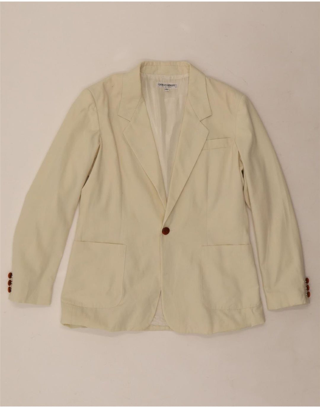 GIORGIO ARMANI Boys 1 Button Blazer Jacket 12-13 Years Off White