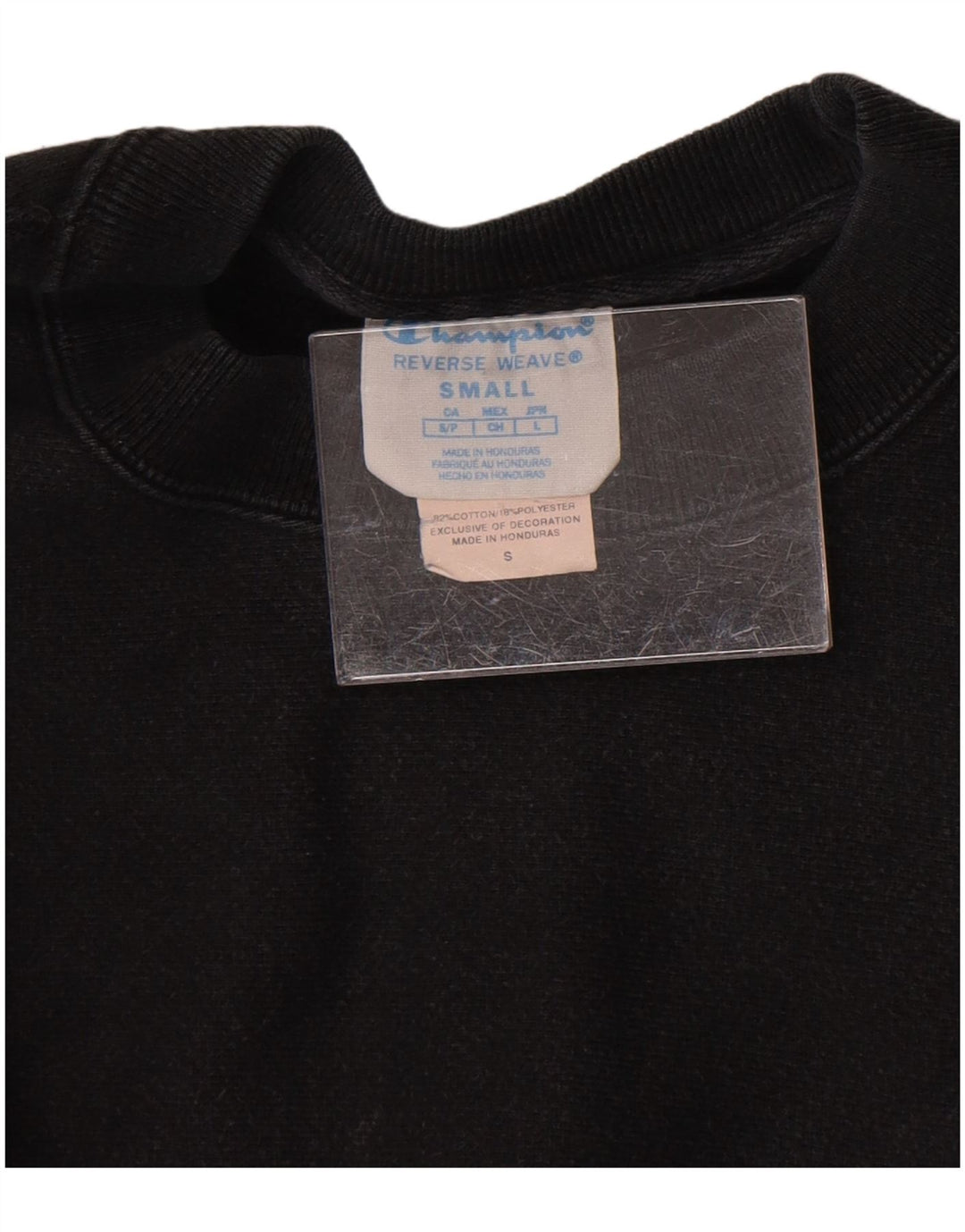 Pulover pentru bărbați Champion Reverse Weave, bumbac mic, negru