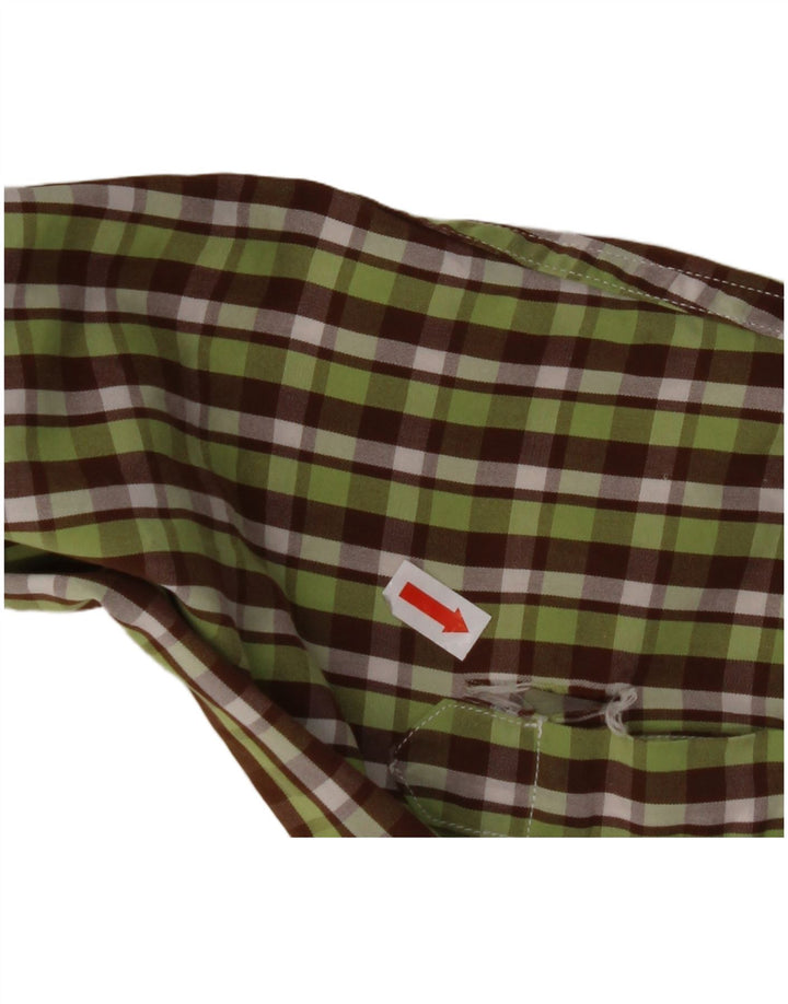 Cămașă de flanel pentru bărbați GANT, de culoare verde medie, din bumbac