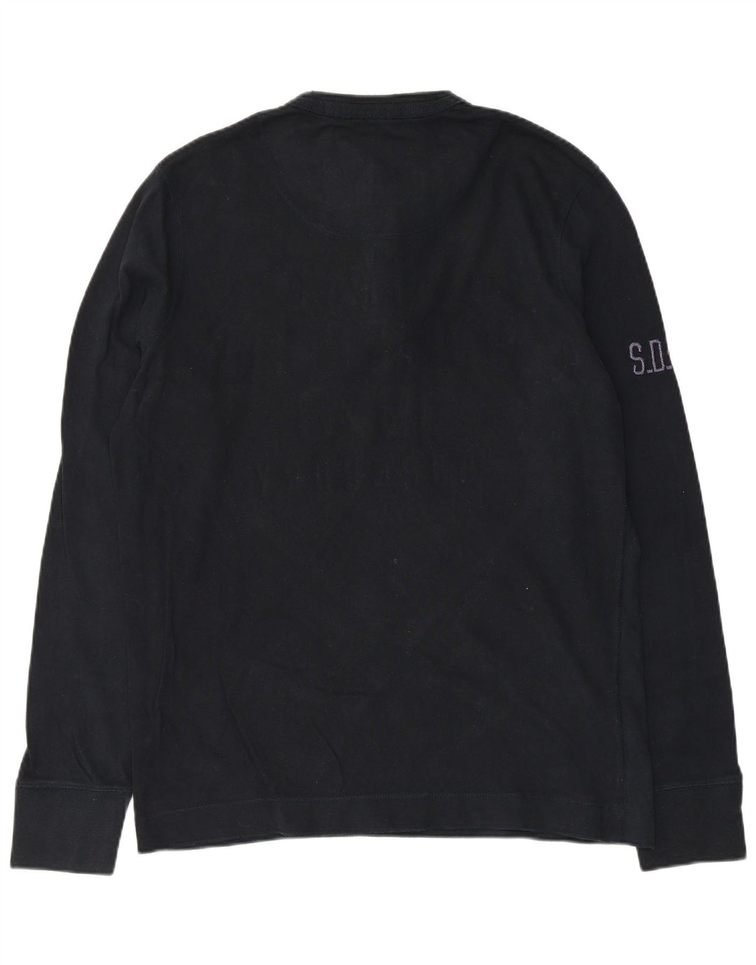 Top grafic pentru bărbați Superdry cu mânecă lungă XL, bumbac bleumarin