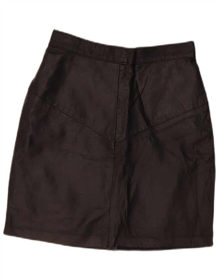 Fusta din piele vintage pentru femei W28 Medium Black