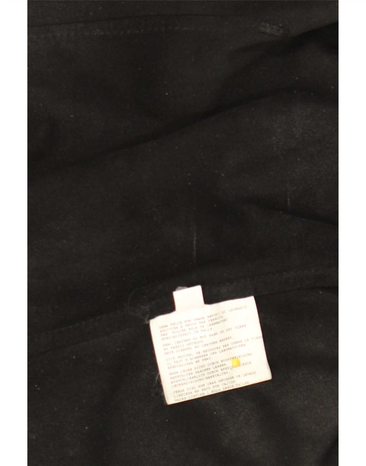 Cămașă din piele vintage pentru femei IT 50 XL neagră