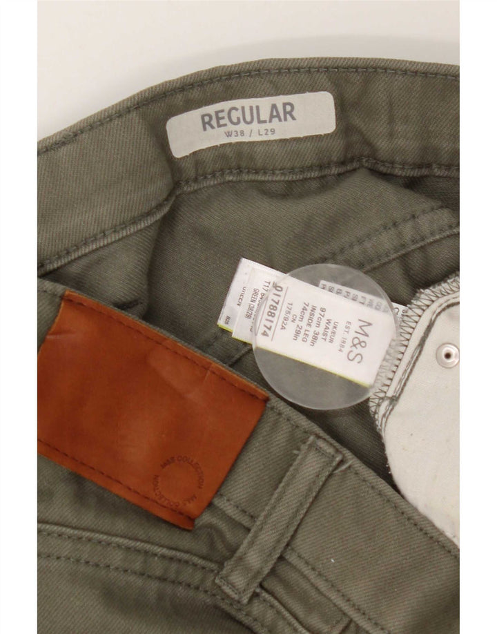 Blugi drepti obișnuiți pentru femei Marks & Spencer W38 L29 bumbac verde
