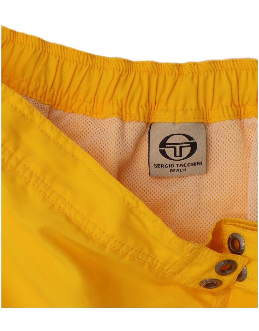 Sergio Tacchini Pantaloni scurți de înot pentru bărbați, poliester galben mediu