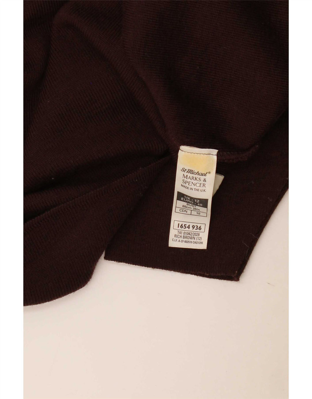 Pulover cardigan cu paragate pentru femei Marks & Spencer UK 12 maro mediu