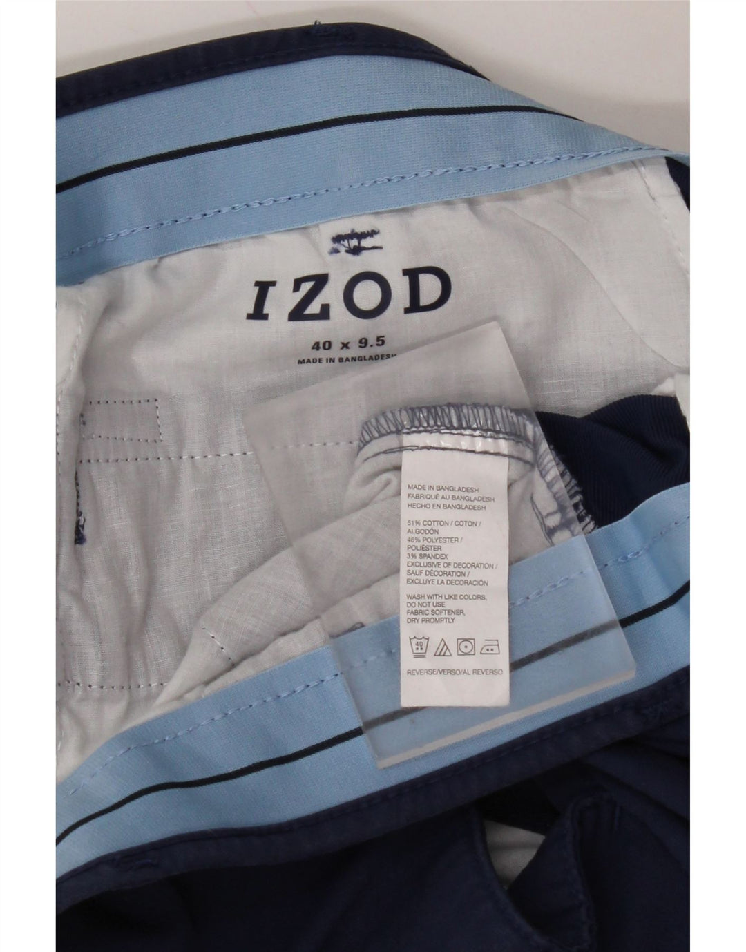 Pantaloni scurți chino pentru bărbați IZOD W40 XL, bumbac bleumarin