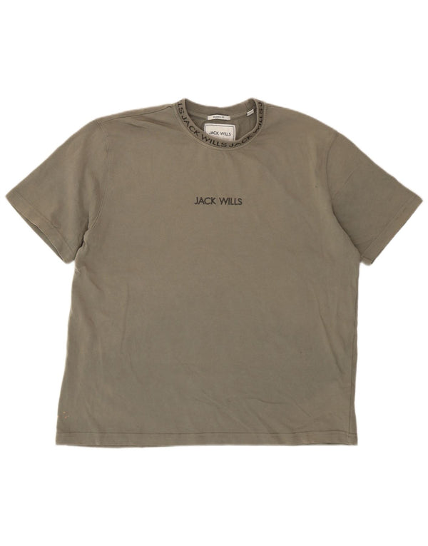 Tricou Jack Wills pentru bărbați, cu croiala relaxată, top mediu din bumbac kaki