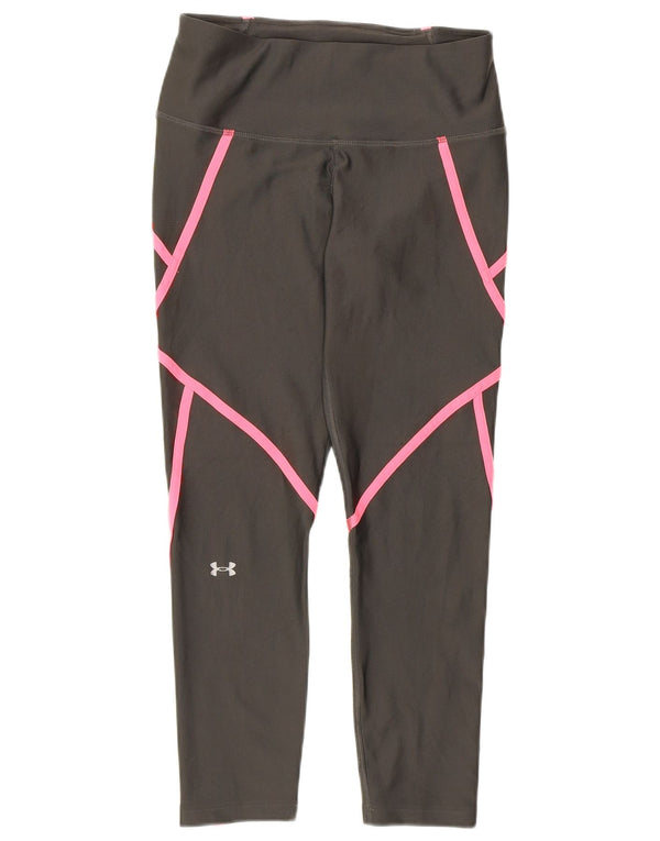 Leggings Capri Under Armour pentru femei Heat Gear UK 12 Medium Gri Colorblock
