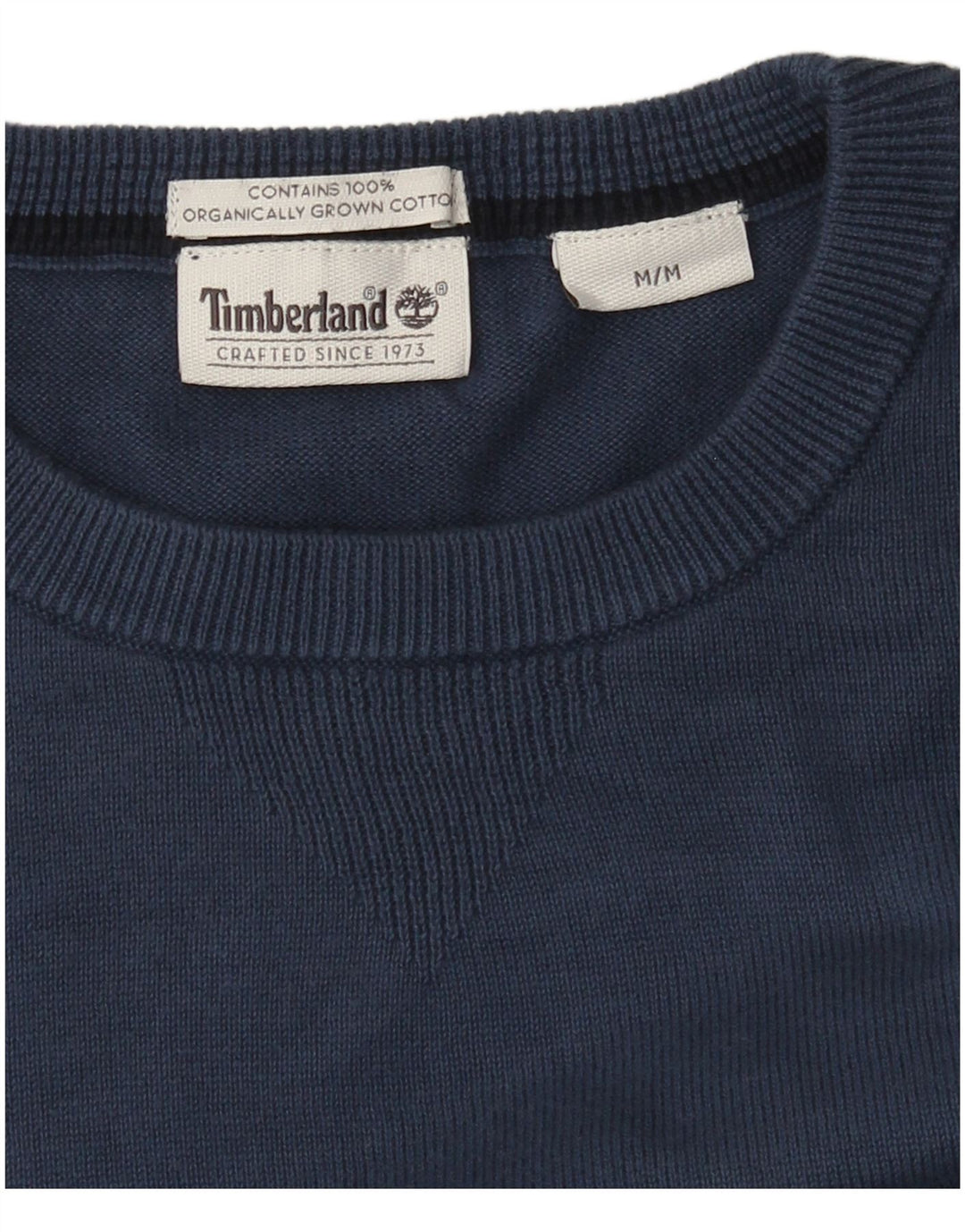 Pulover Timberland pentru bărbați, cu gât crew, bumbac albastru mediu