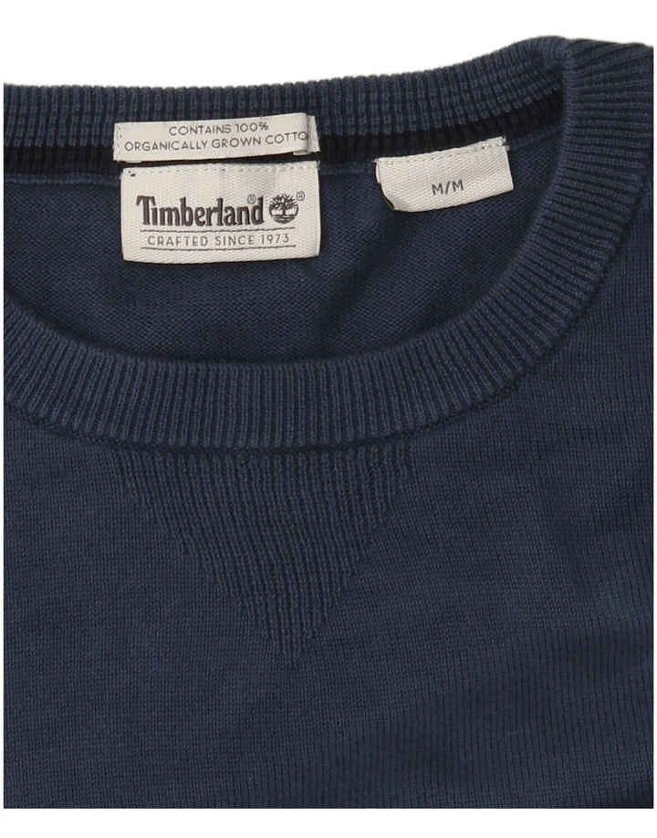 Pulover Timberland pentru bărbați, cu gât crew, bumbac albastru mediu