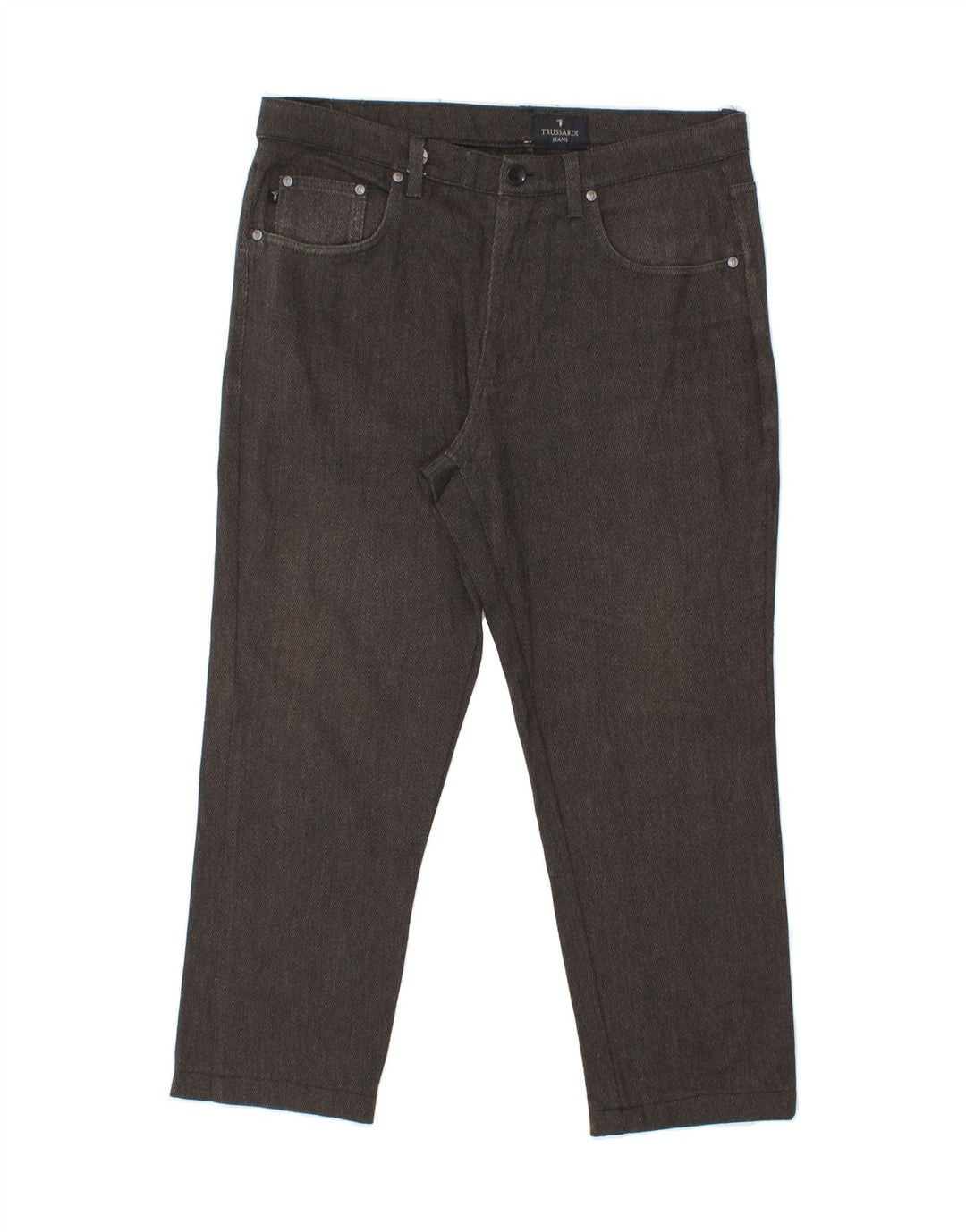 TRUSSARDI Mens Cropped Jeans W33 L24 Black Cotton Vintage Trussardi and Second-Hand Trussardi from Messina Hembry 