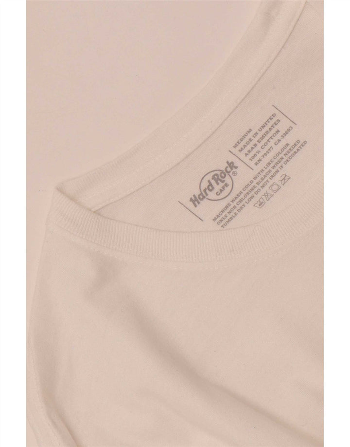 Tricou grafic Dublin pentru bărbați Hard Rock Cafe Top, mediu, alb, bumbac