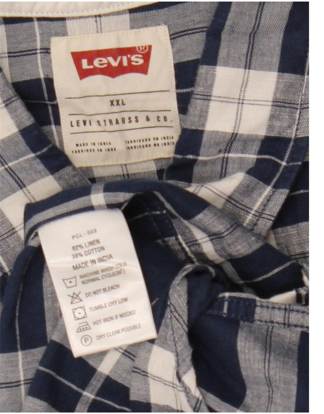 Cămașă pentru bărbați Levi's 2XL, albastru, in carouri