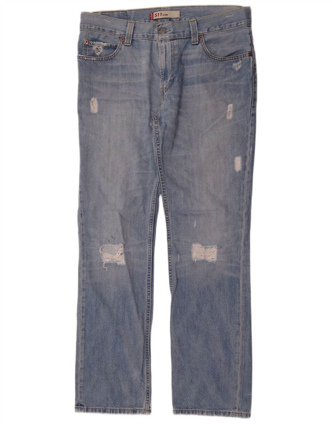 Blugi Levi's 511 Distressed Slim W38 L34 Bumbac albastru
