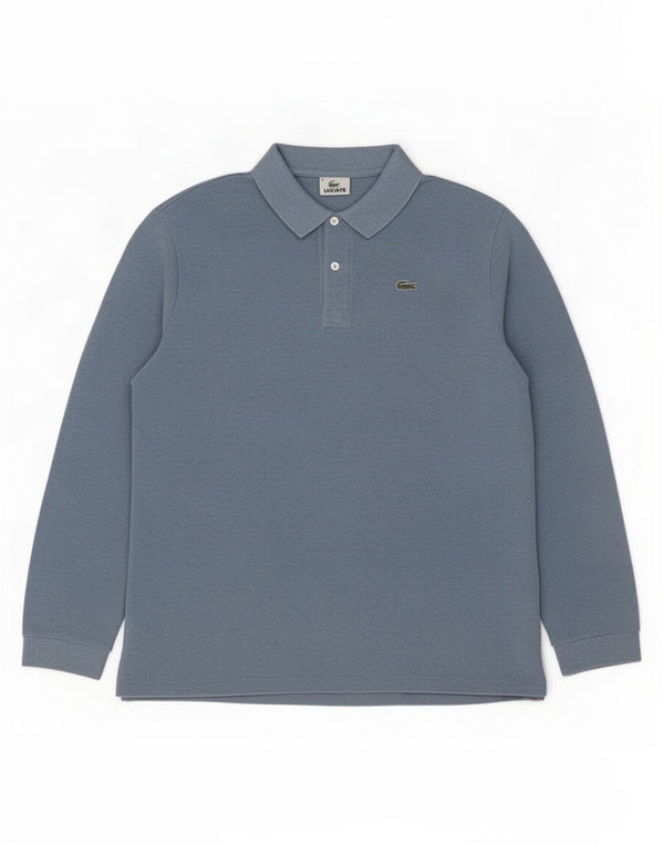 Tricou polo pentru bărbați cu mânecă lungă Lacoste Mărimea 8 3XL Albastru