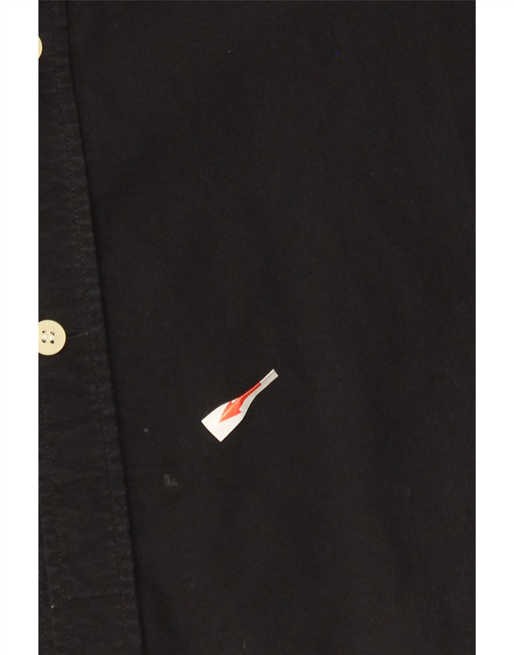 Cămașă pentru bărbați Lyle & Scott, bumbac negru mare