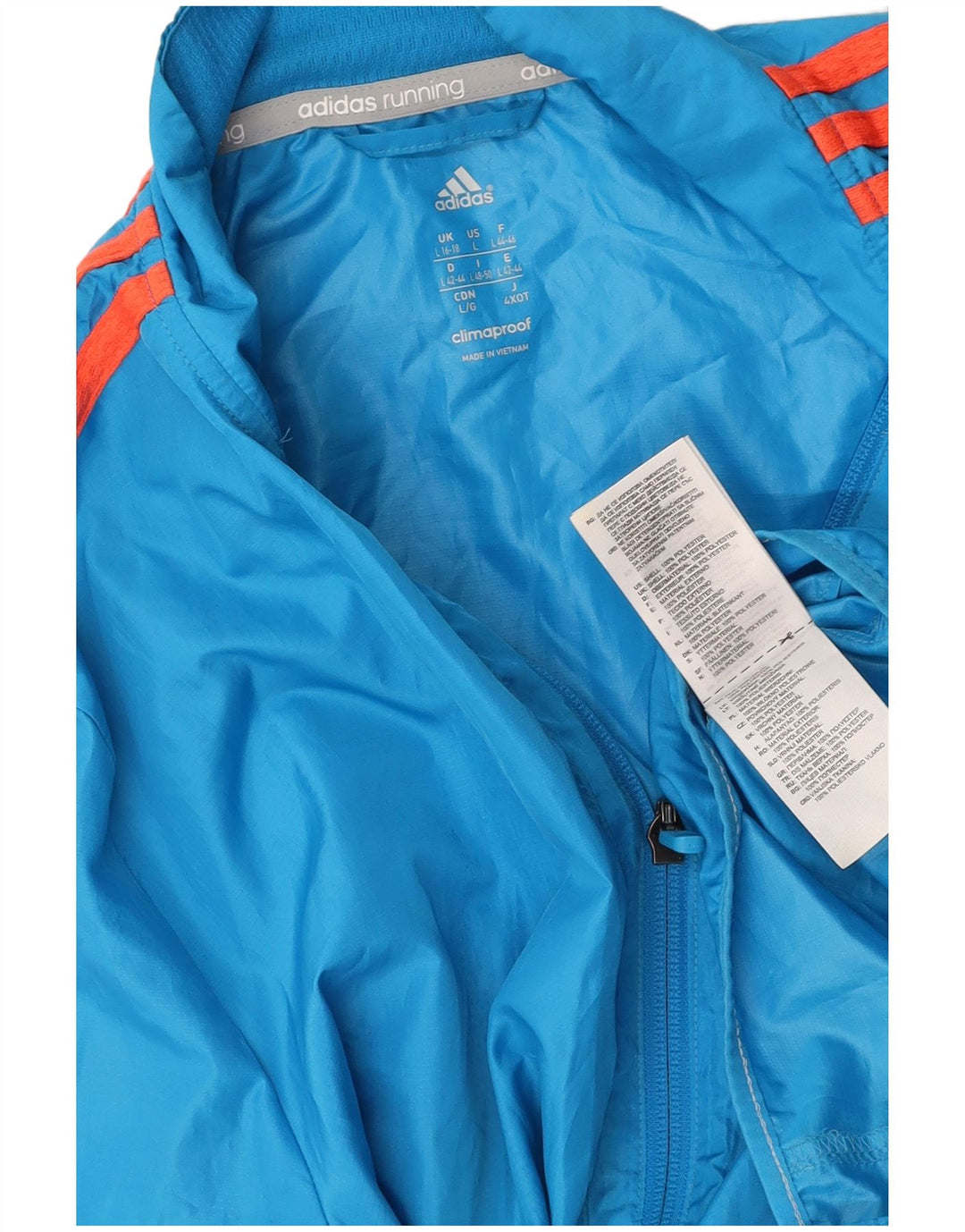 Jachetă de top pentru trening ADIDAS Response pentru femei UK 16/18 Poliester mare albastru