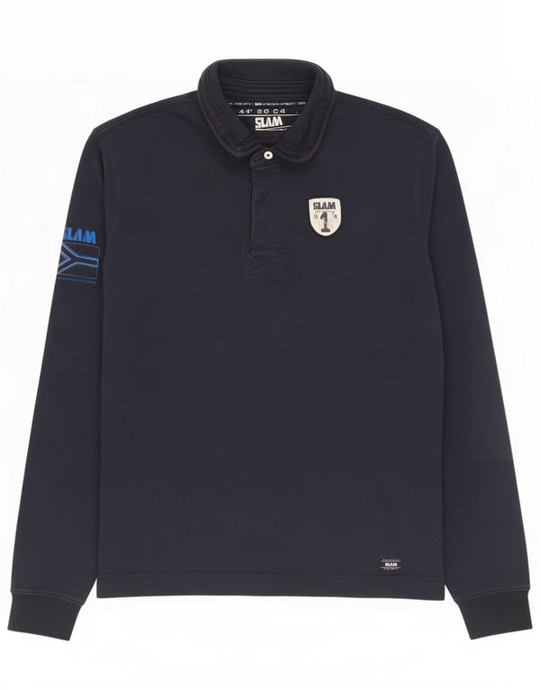 Tricou polo cu mânecă lungă pentru bărbați Slam, 4XL, bumbac bleumarin