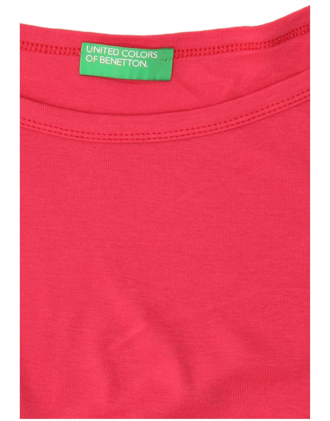 BENETTON Top pentru femei cu mâneci 3/4 UK 14 Large Red