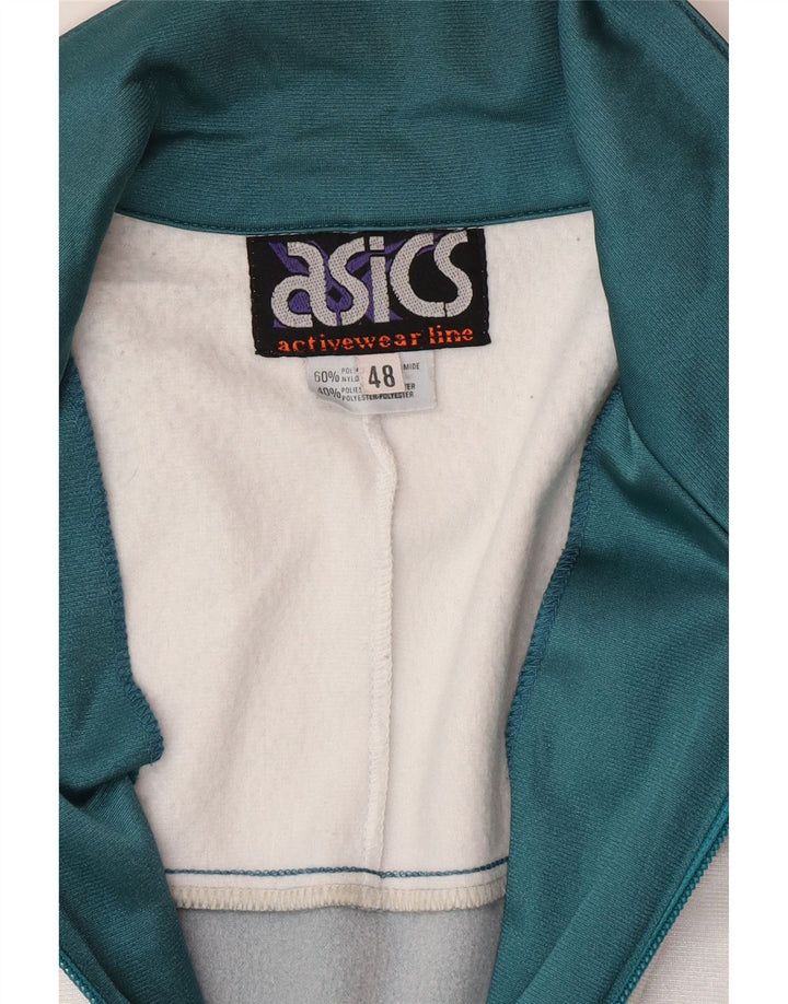 Jachetă de top pentru trening grafic Asics pentru bărbați IT 48 Medium Green Colorblock