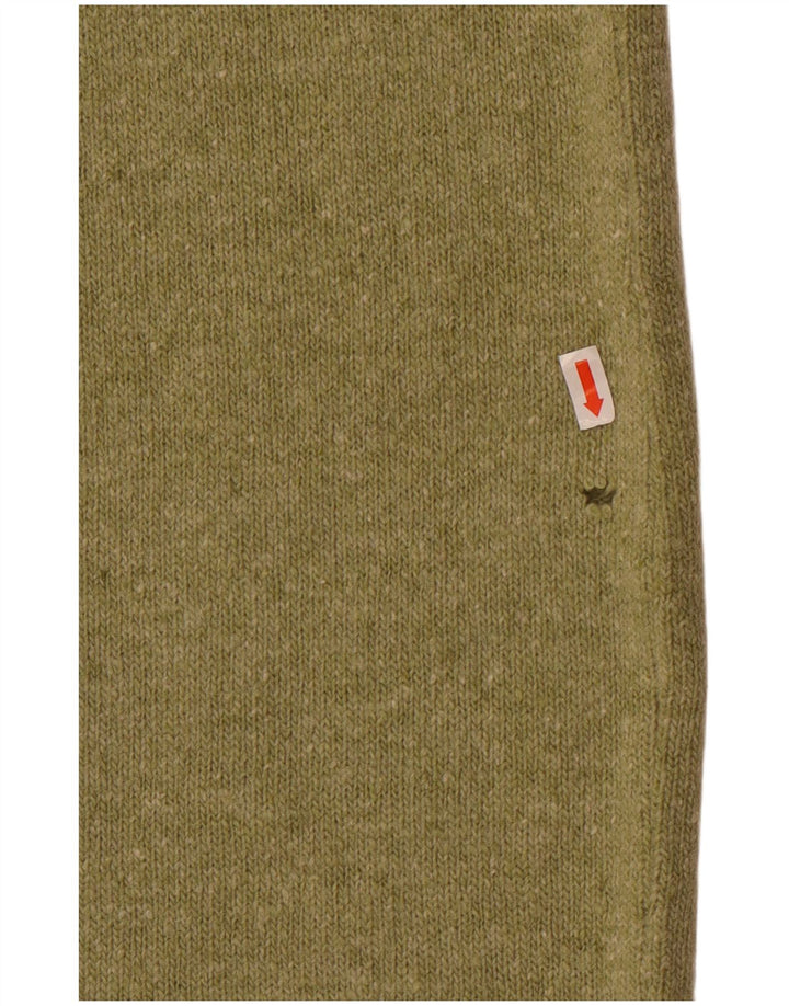 Fusta midi tricot vintage pentru femei Medium W28 Lână verde