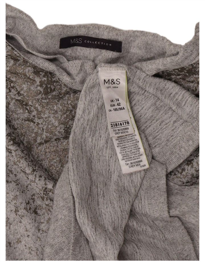Bluză pentru femei Marks & Spencer, Marea Britanie 14, poliester cu pături gri mediu