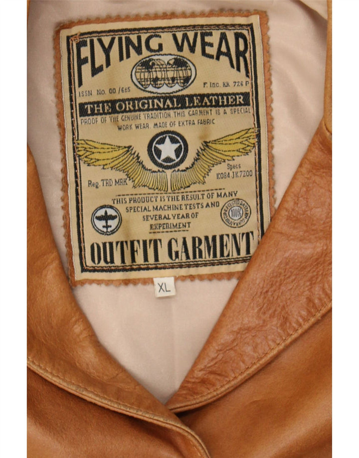 FLYING WEAR Womens Leather Jacket UK 18 XL Brown Leather Vintage Flying Wear and Second-Hand Flying Wear from Messina Hembry 