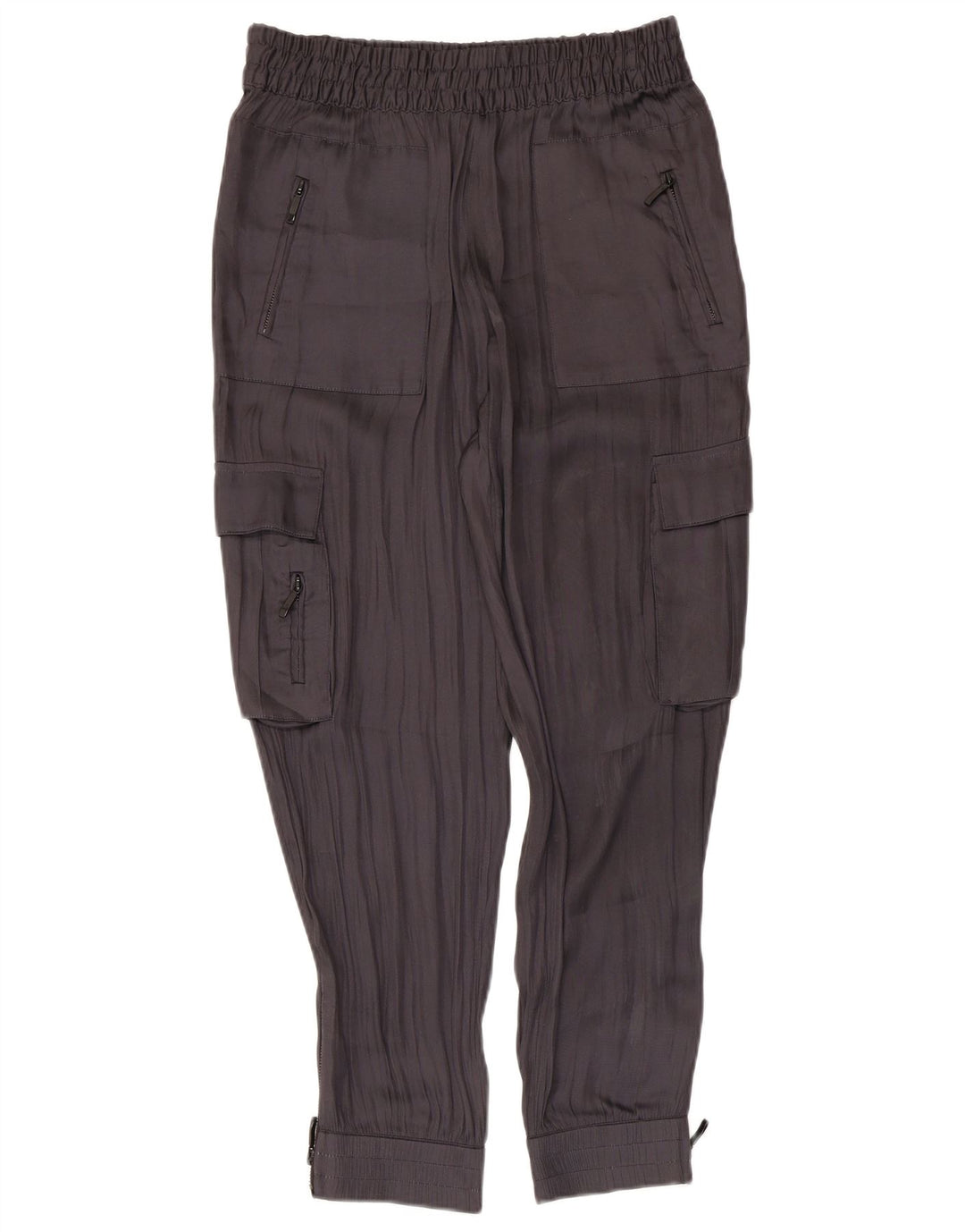 Pantaloni cargo pentru femei Zara Joggeri Mediu L28 L26 Poliester gri