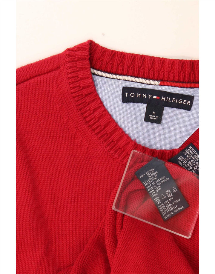 Pulover Tommy Hilfiger pentru bărbați, cu gât de barcă, burgundă medie