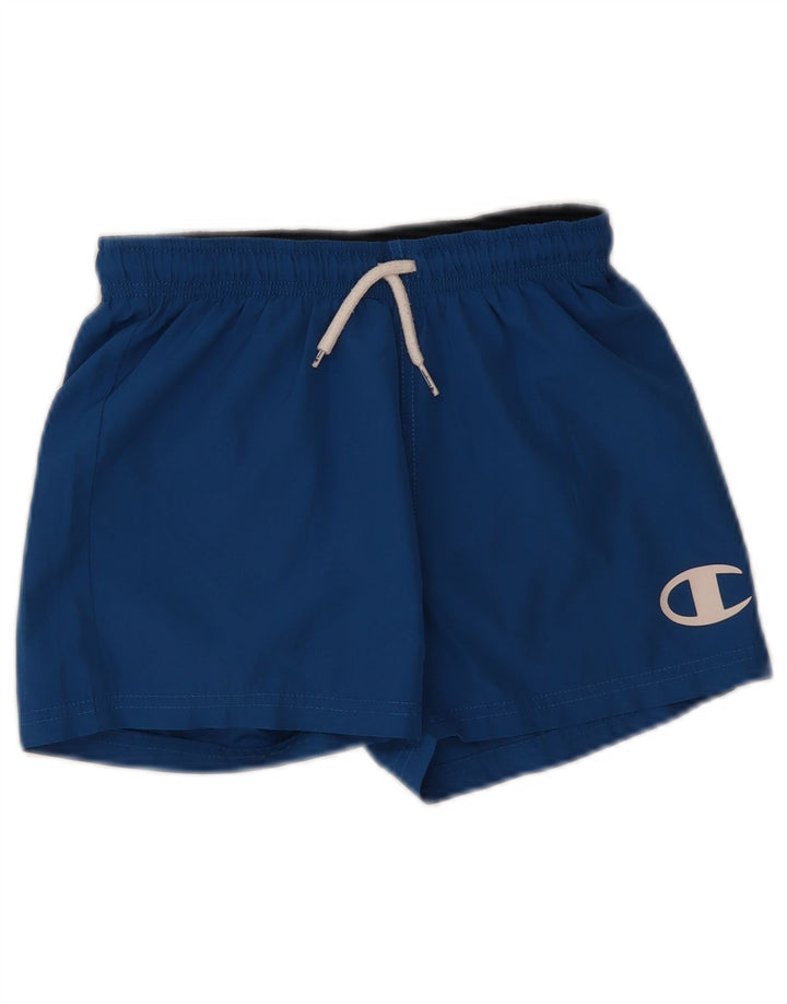 Pantaloni scurți sport grafic pentru băieți Champion 9-10 ani poliester albastru mediu