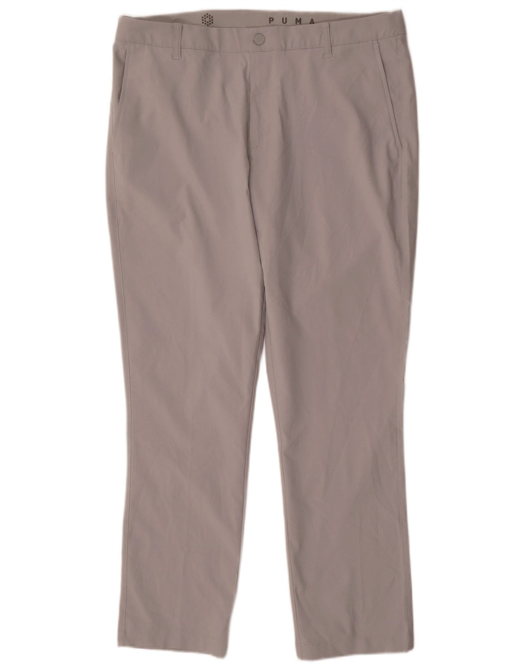 Pantaloni chino drepți Puma pentru bărbați W36 L30 poliester gri