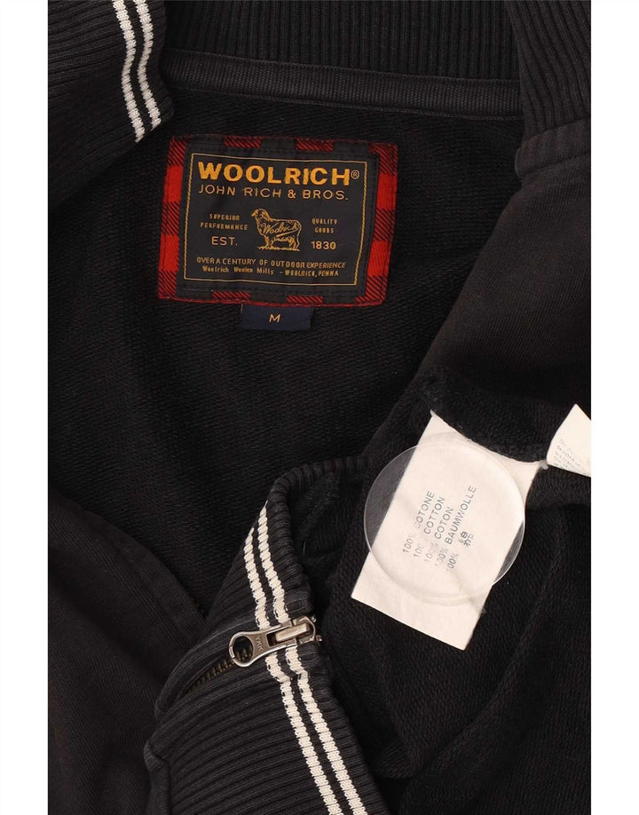 Jachetă de trening pentru bărbați Woolrich, bumbac mediu negru