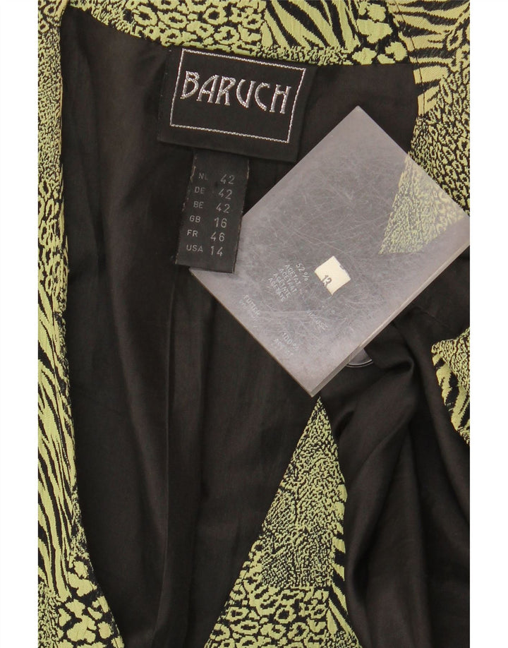 Jachetă de damă BARUCH cu paragate UK 16, mare, verde, imprimeu animal