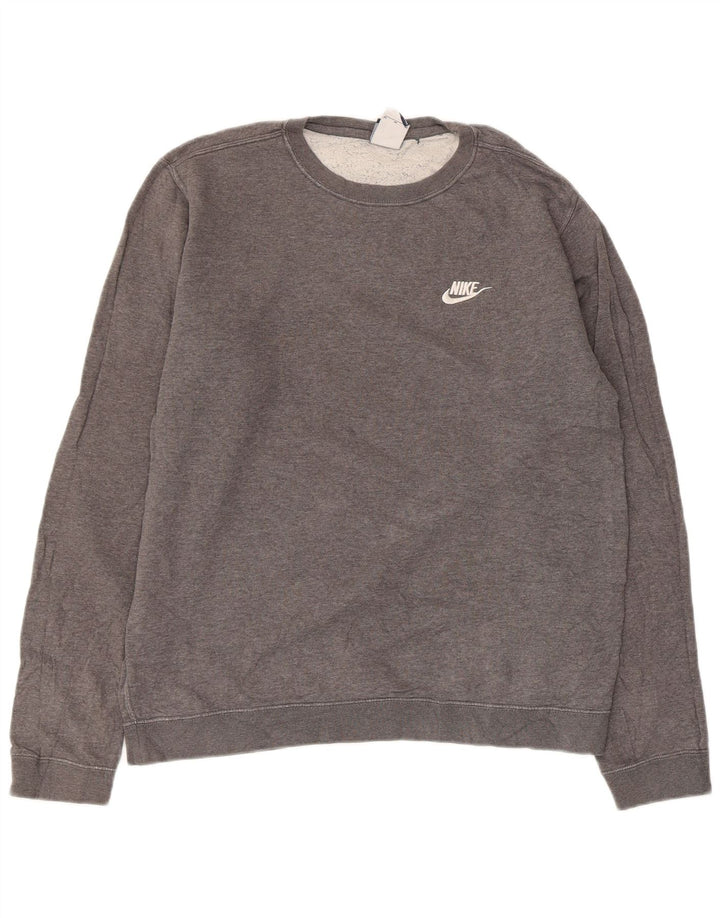 Pulover Nike pentru bărbați, bumbac, gri mediu