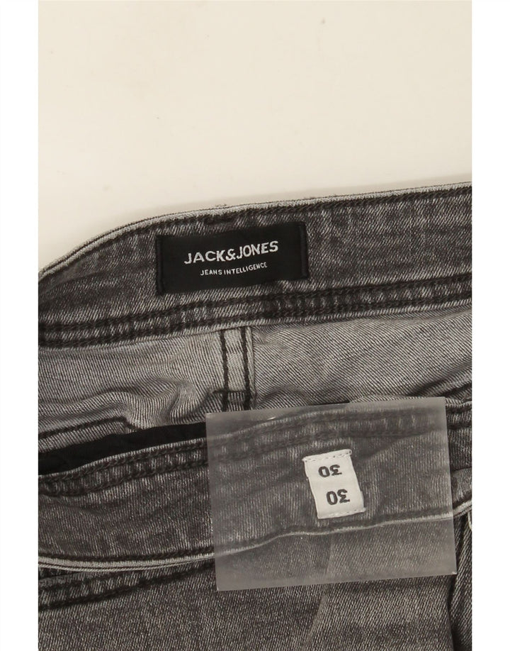 JACK & JONES Blugi slim pentru bărbați învechiți W30 L30 bumbac gri
