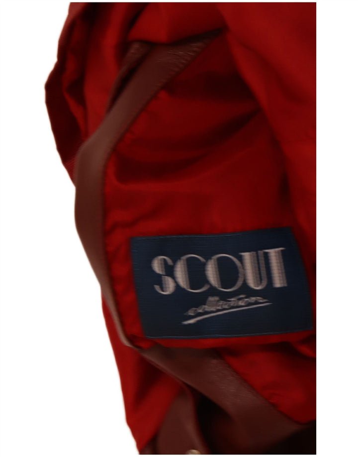 SCOUT Womens 4 Button Blazer Jacket UK 14 Medium Red
