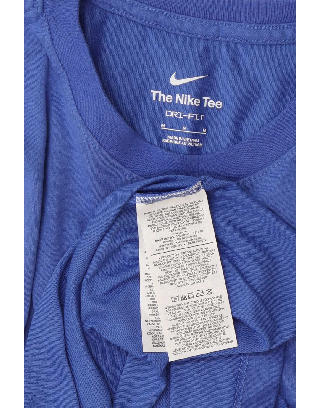 Tricou grafic pentru bărbați Nike Top din bumbac albastru mediu