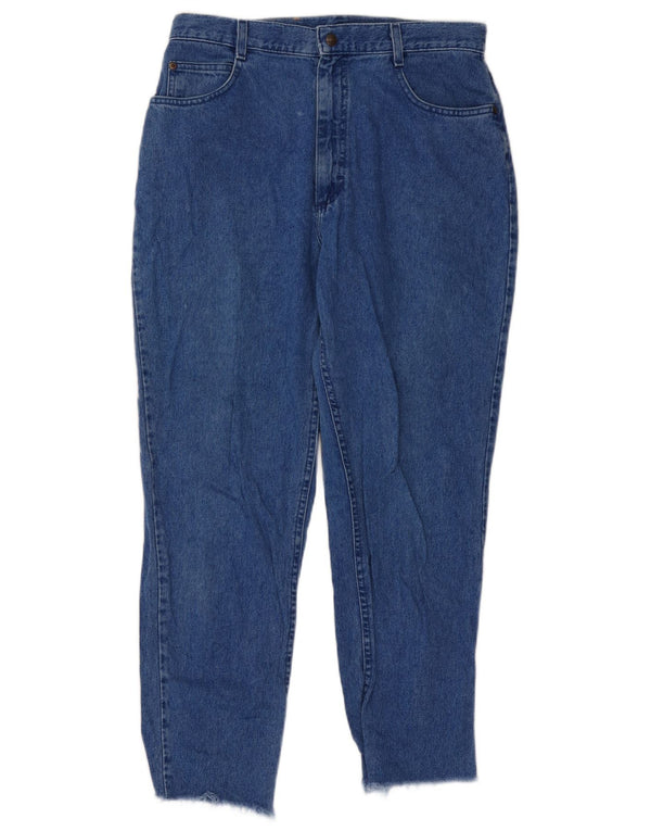 Blugi conici pentru femei Lee W32 L27 Albastru