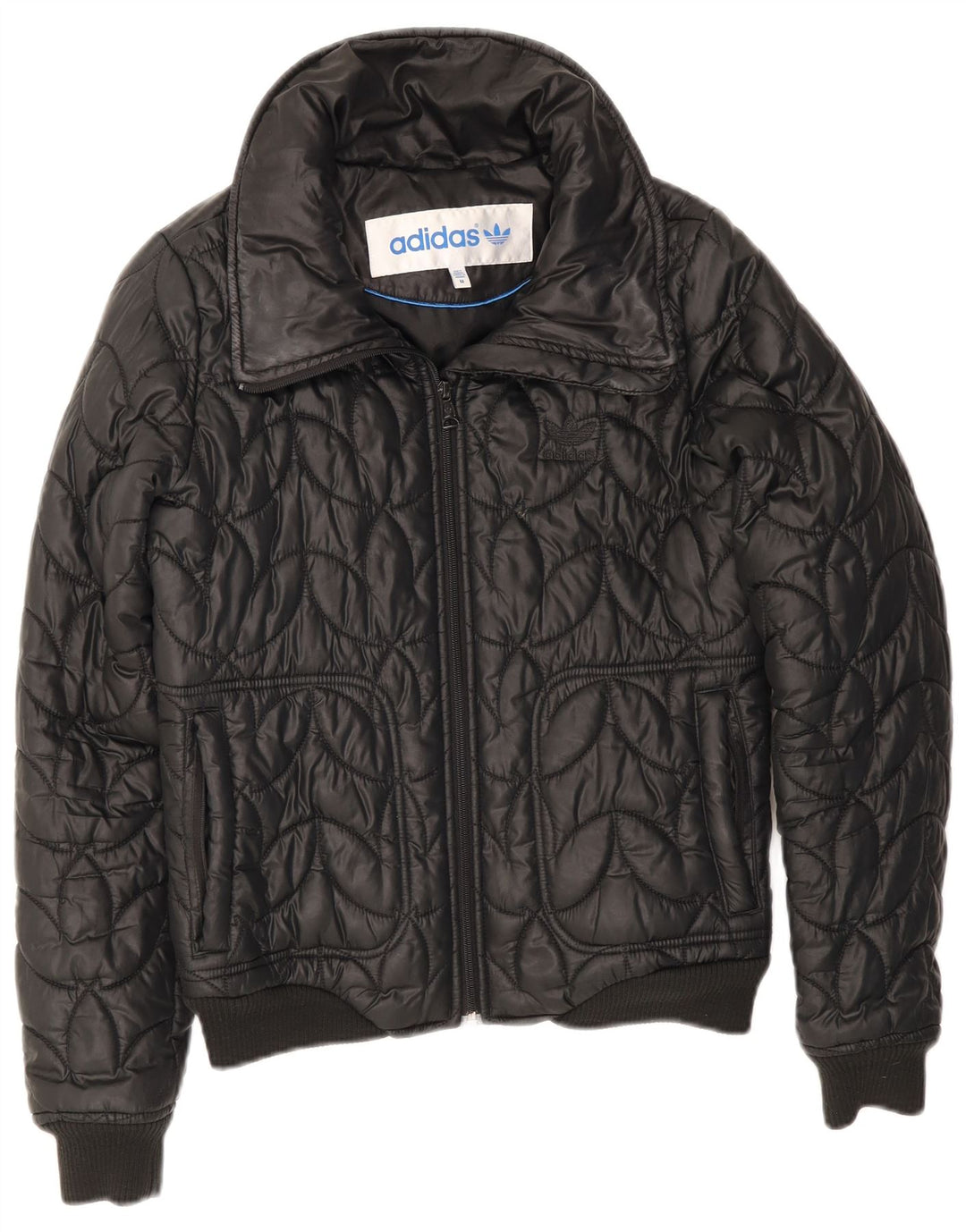 Jachetă Bomber căptușită pentru femei Adidas UK 12 Poliester mediu negru