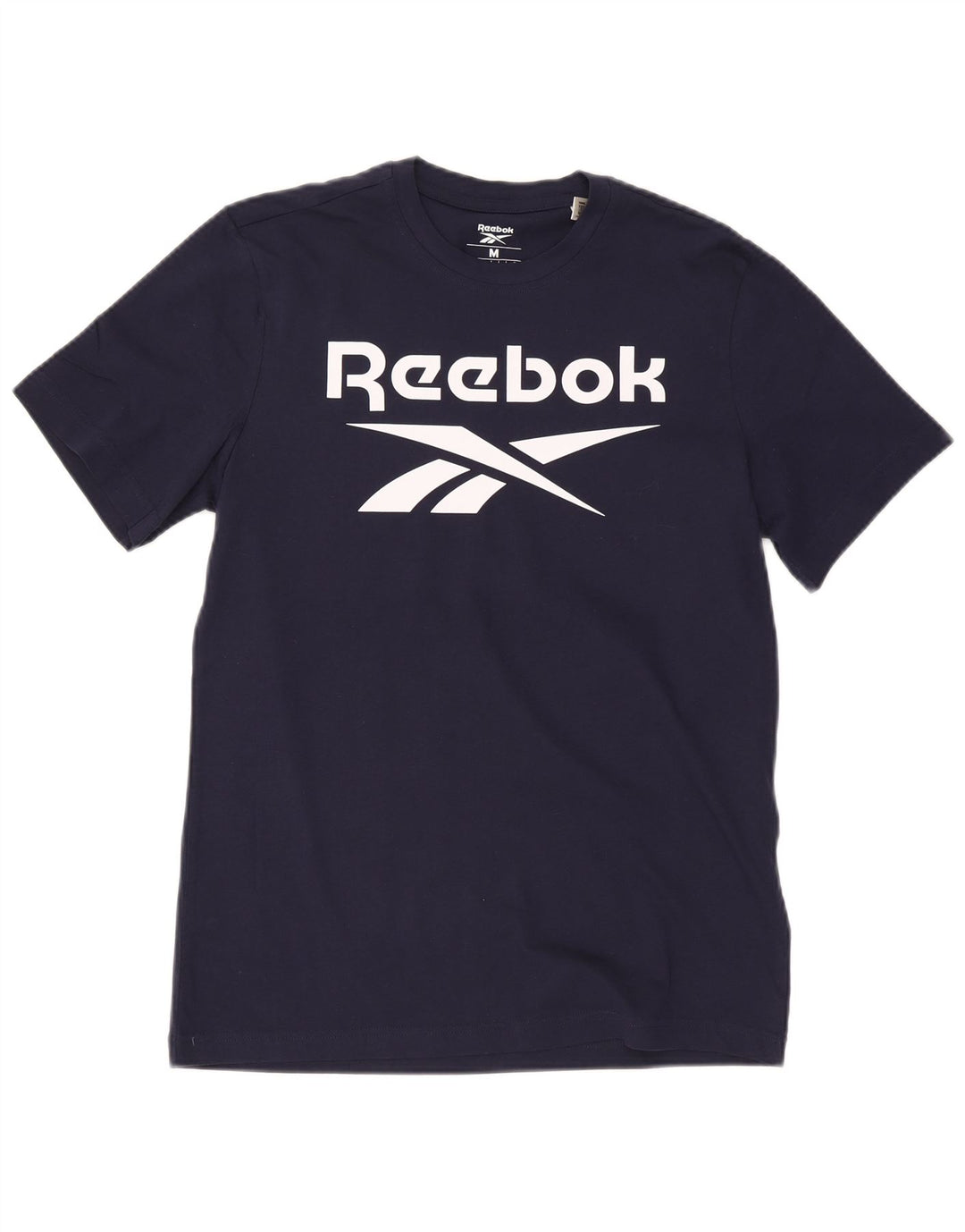 Tricou grafic Reebok pentru bărbați Top mediu din bumbac bleumarin